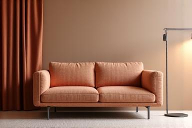 Canapé design avec des coussins en textile tissé sur mesure de haute qualité